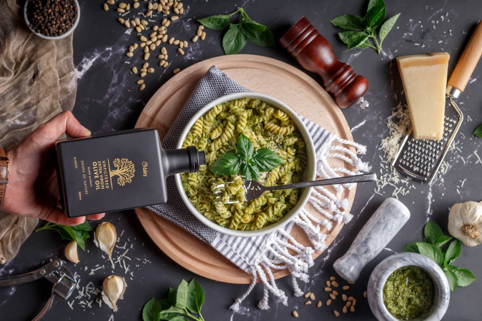 Αφιλτράριστο Εξ. Παρθένο Ελαιόλαδο πολυφαινολικό Μεσσηνίας 500ml- Premium γυάλινο μπουκάλι - Image 3